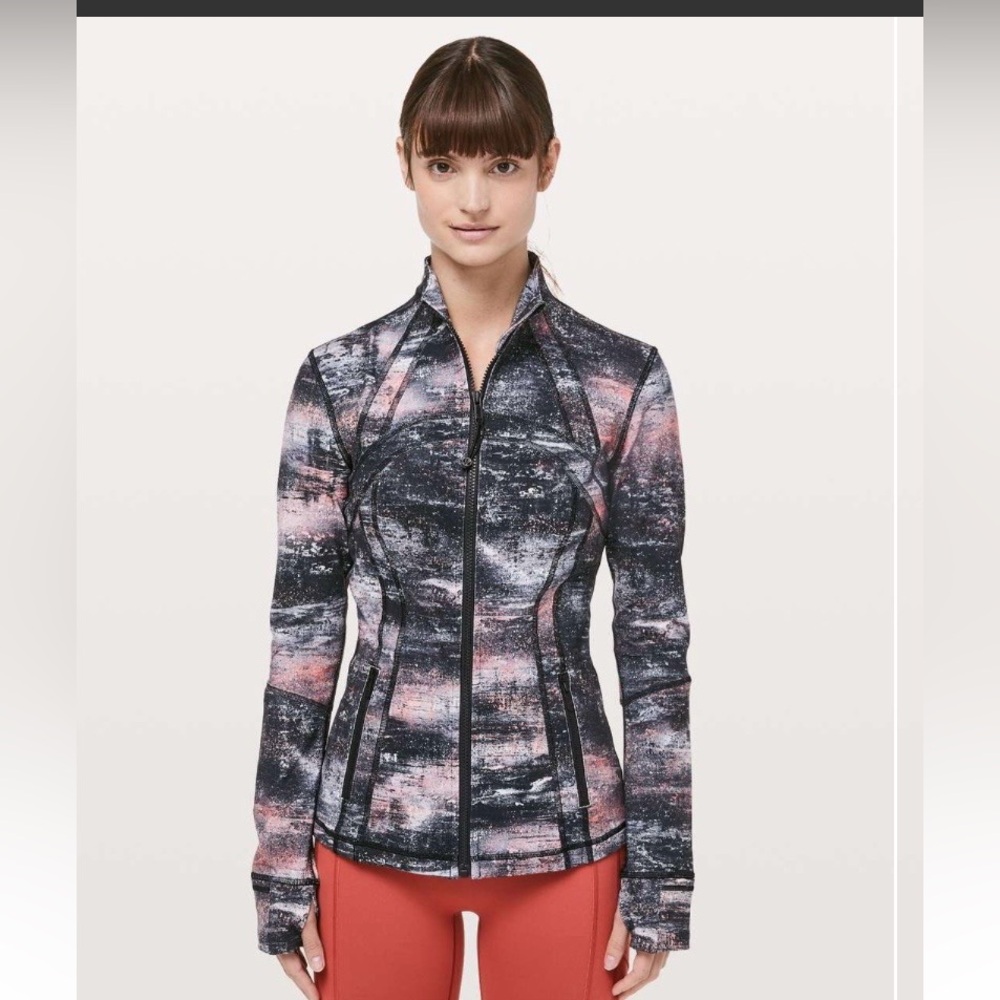 Lululemon Define Jacket in Azurite Poppy Coral multi